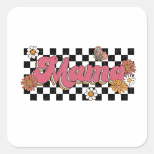Sticker Carré Cadeau de la fête des mères Flower Mama