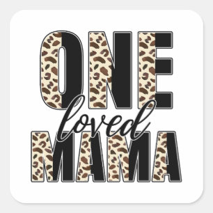 Sticker Carré Cadeau de la fête des mères   Une maman aimée