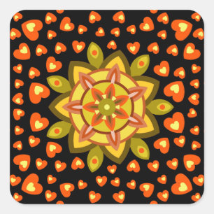 Sticker Carré CADEAU DE LA SAINT-VALENTIN, Cadeau de fête d'anni