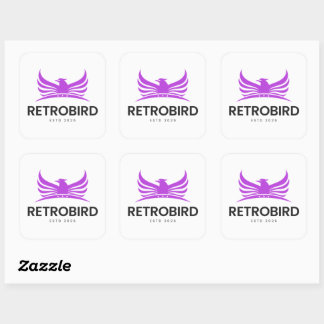 Sticker Carré Cadeau de mariage floral rose poussiéreux élégant 