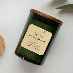 Sticker Carré Cadeau de mère de la mariée kraft moderne