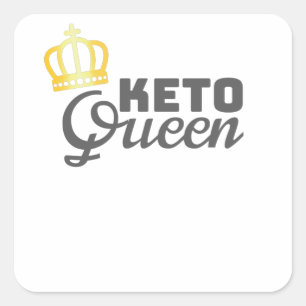 Sticker Carré Cadeau de régime à faible teneur en glucides Keto 
