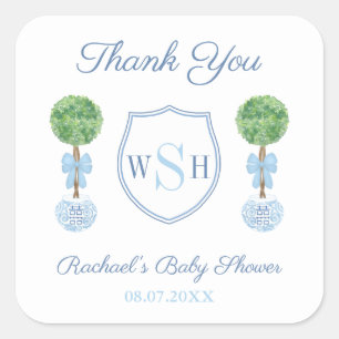 Sticker Carré Cadeau de remerciement personnalisé pour Baby Show