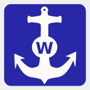 Sticker Carré Cadeau drôle d'insulte de Wanchor d'Ancre de W