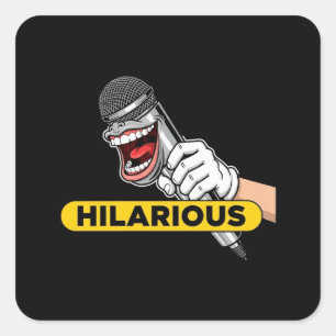 Sticker Carré cadeau drôle, humour, blague, hilarant, T-Shirt de