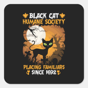 Sticker Carré Cadeau Halloween Société humaine Placer des fami
