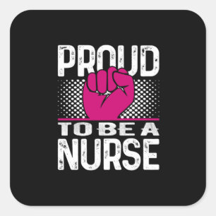 Sticker Carré Cadeau infirmière Fière D'Être Une Infirmière