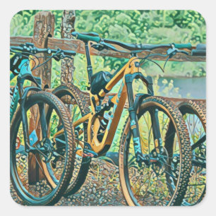 Sticker Carré Cadeau Lover Cycling