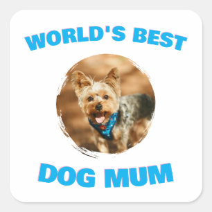 Sticker Carré Cadeau personnalisé minimal meilleur maman papa ch