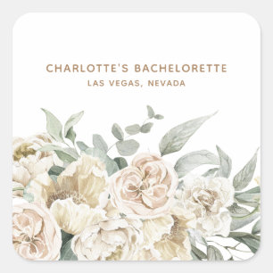 Sticker Carré Cadeau personnalisé pour la fête de Bachelorette