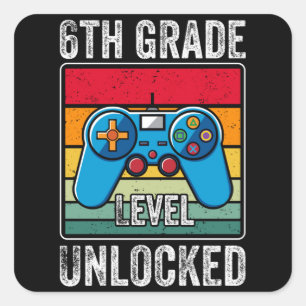 Sticker Carré Cadeau pour élève de 6e pour la rentrée scolaire