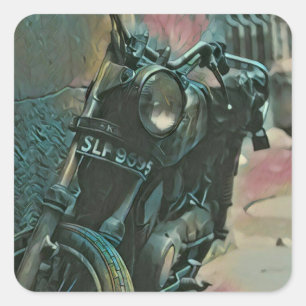 Sticker Carré Cadeau pour motards