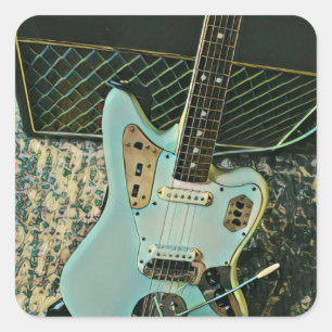 Sticker Carré cadeau rock pour lui