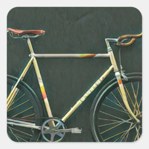 Sticker Carré Cadeaux d'anniversaire pour les amateurs de vélo
