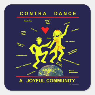 Sticker Carré Cadeaux de danse Contra