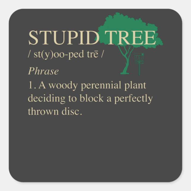 Sticker Carré Cadeaux de golf sur disque (Devant)