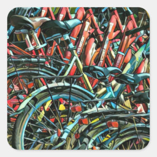 Sticker Carré Cadeaux de luxe pour cyclistes