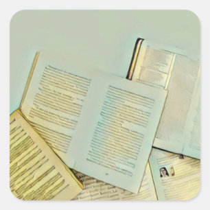 Sticker Carré Cadeaux de luxe pour les amateurs de livres