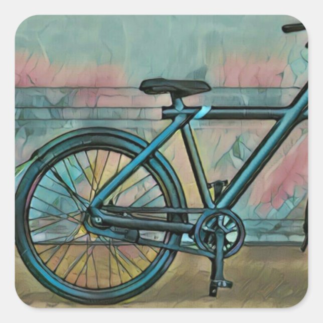 Sticker Carré Cadeaux de vélo pour papa (Devant)