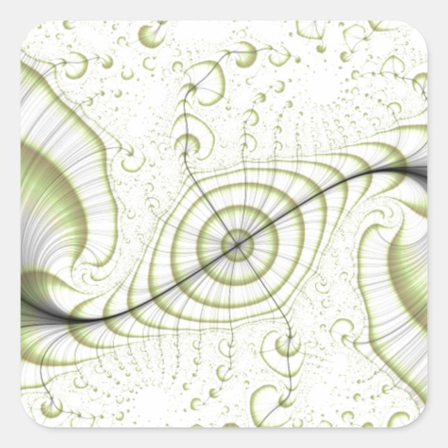 Sticker Carré Cadeaux design minimaliste blanc accessoires (Devant)