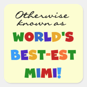 Sticker Carré Cadeaux lumineux de T-shirts des couleurs Mimi du