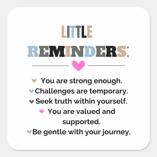 Sticker Carré Cadeaux Motivationnels Inspirationnels Petits Rapp (Devant)