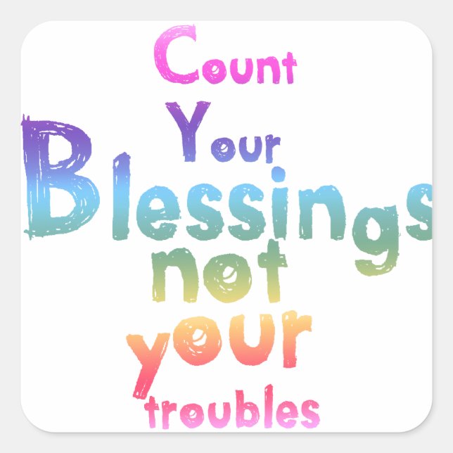 Sticker Carré Cadeaux pour élever vos esprits et égayer votre jo (Devant)