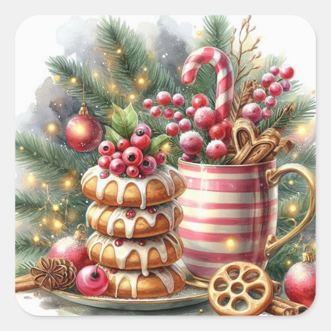 STICKER CARRÉ CADEAUX POUR ELLE, LUI (Devant)