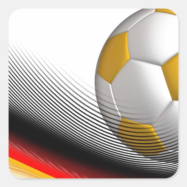 Sticker Carré Cadeaux pour les amateurs de football allemand (Devant)