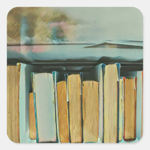 Sticker Carré Cadeaux pour les amateurs de livres