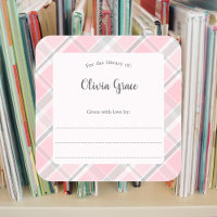 Cadre en plastique rose gris avec plaque d'immatri