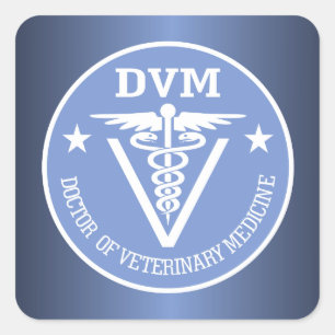 Sticker Carré Caduceus DVM 2