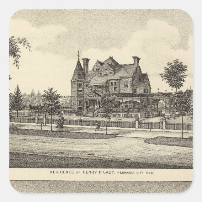 Sticker Carré Cady et Kilpatrick, Nebraska (Devant)