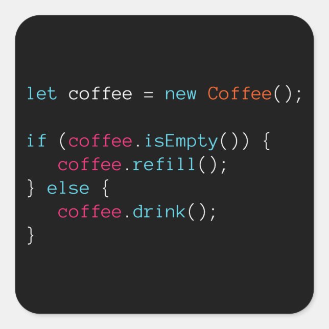 Sticker Carré Café (Devant)