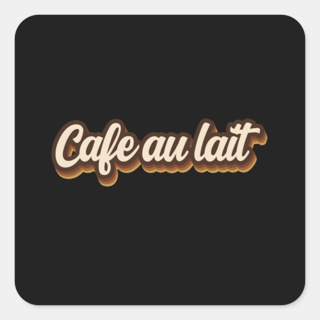 Sticker Carré Cafe au lait (Devant)