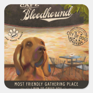 Sticker Carré Café Bloodhound