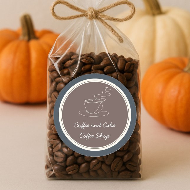 Sticker Carré Café et pâtisserie (Créateur téléchargé)