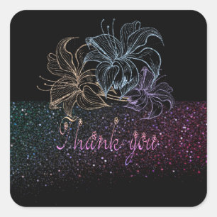 Sticker Carré Calcomanía cuadrada con agradecimiento