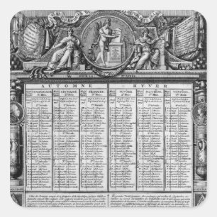Sticker Carré Calendrier républicain, 22 septembre 1793