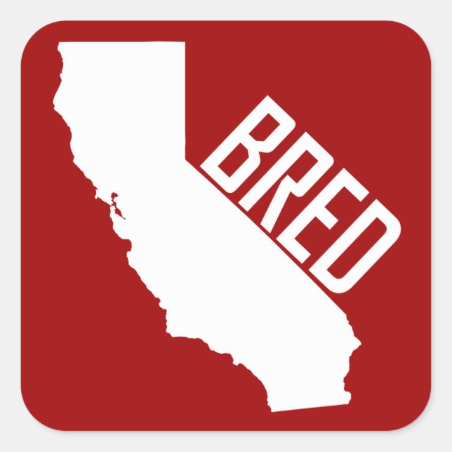 Sticker Carré California Bred (Devant)