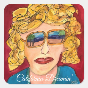 Sticker Carré California Dreamin
