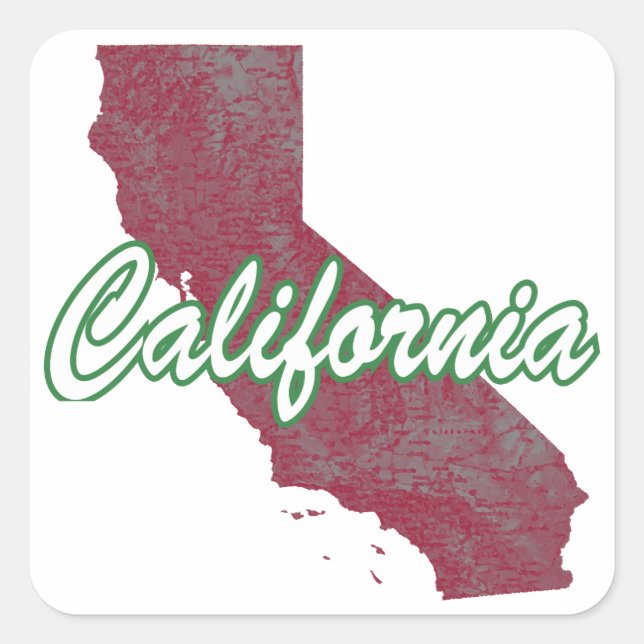 Sticker Carré Californie (Devant)