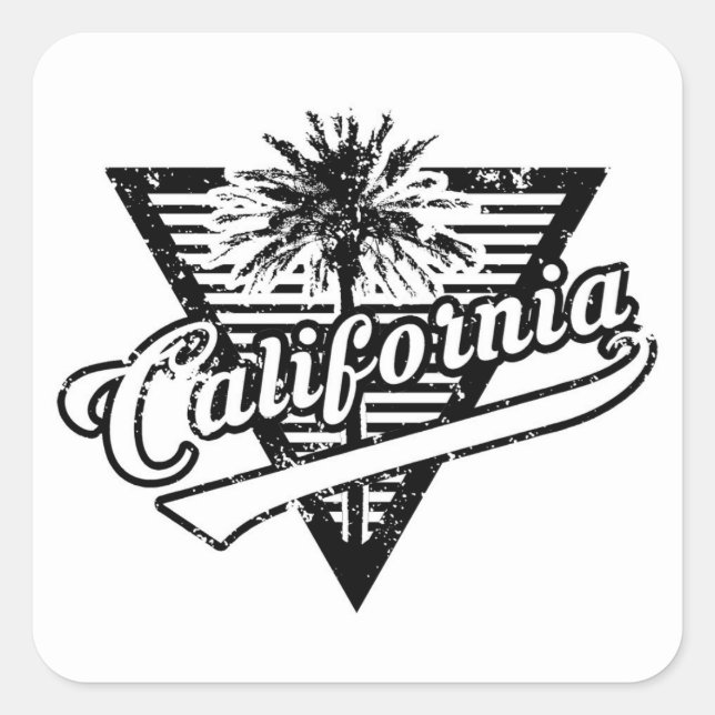 Sticker Carré Californie (Devant)