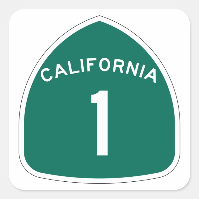 Sticker Carré Californie 1 (Devant)