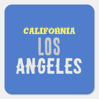 Sticker Carré Californie Los Angeles City USA Retro Vintage