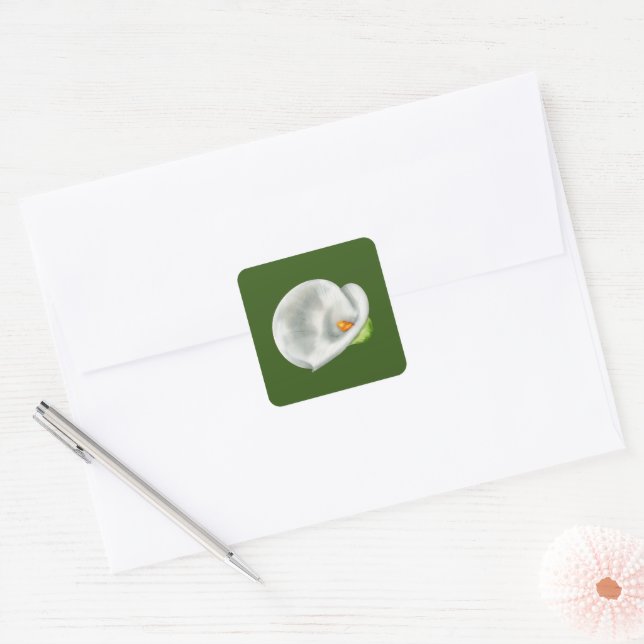 Sticker Carré Calla Lilly (Enveloppe)