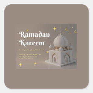 Sticker Carré Calligraphie arabe élégante pour les vœux de Ramad