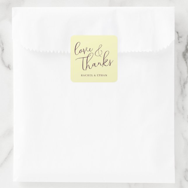 Sticker Carré Calligraphie bourguignonne sincère (Sac)