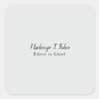 Calligraphie classique Élégante Plaque Gris simple