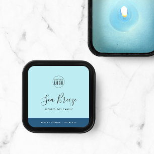 Sticker Carré Calligraphie Couleurs modifiables Contraste Étique